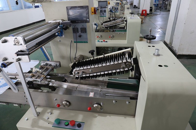 Máquina de embalaje de pan con impresora 